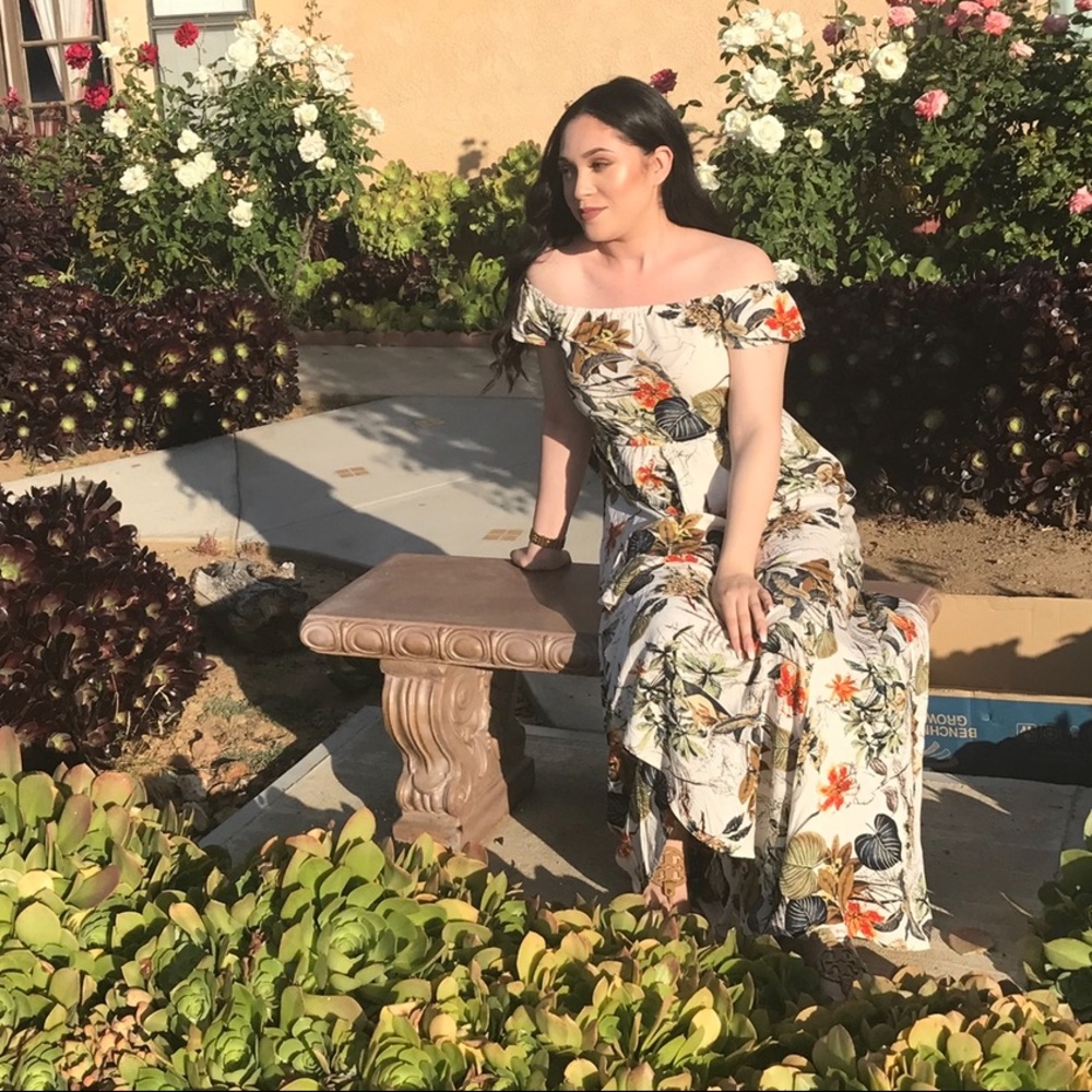 Floral off the shoulder dress